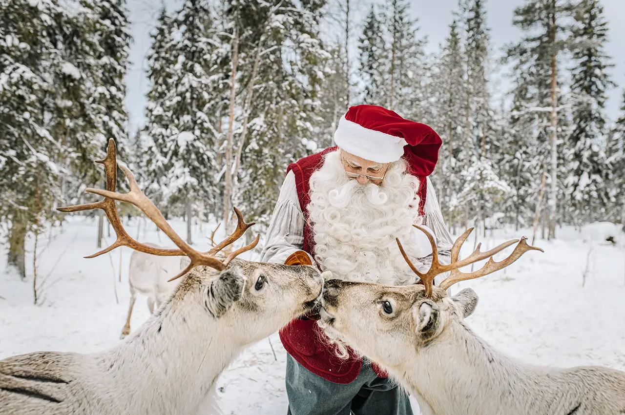 santa claus and his reindeers. photo: Santa Claus Foundation