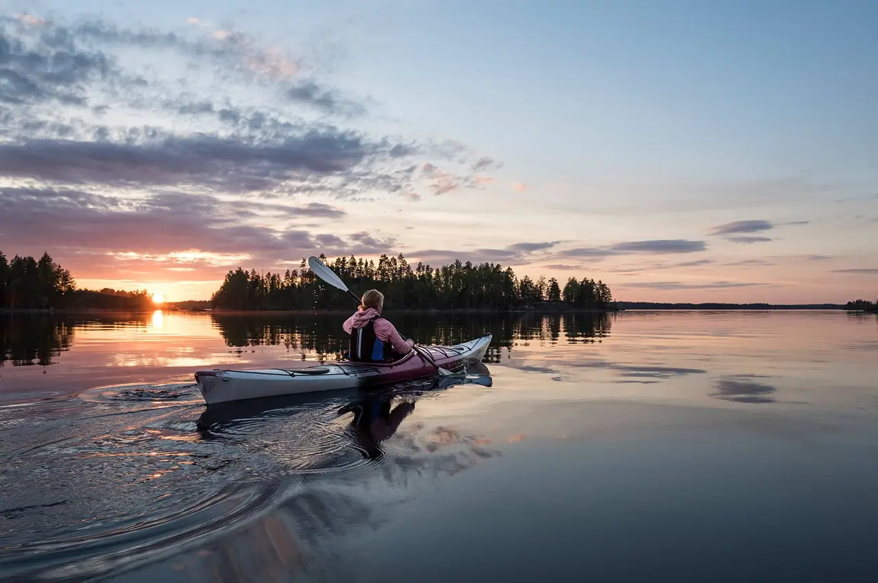 Kayaking-sunset kayaking at sunset