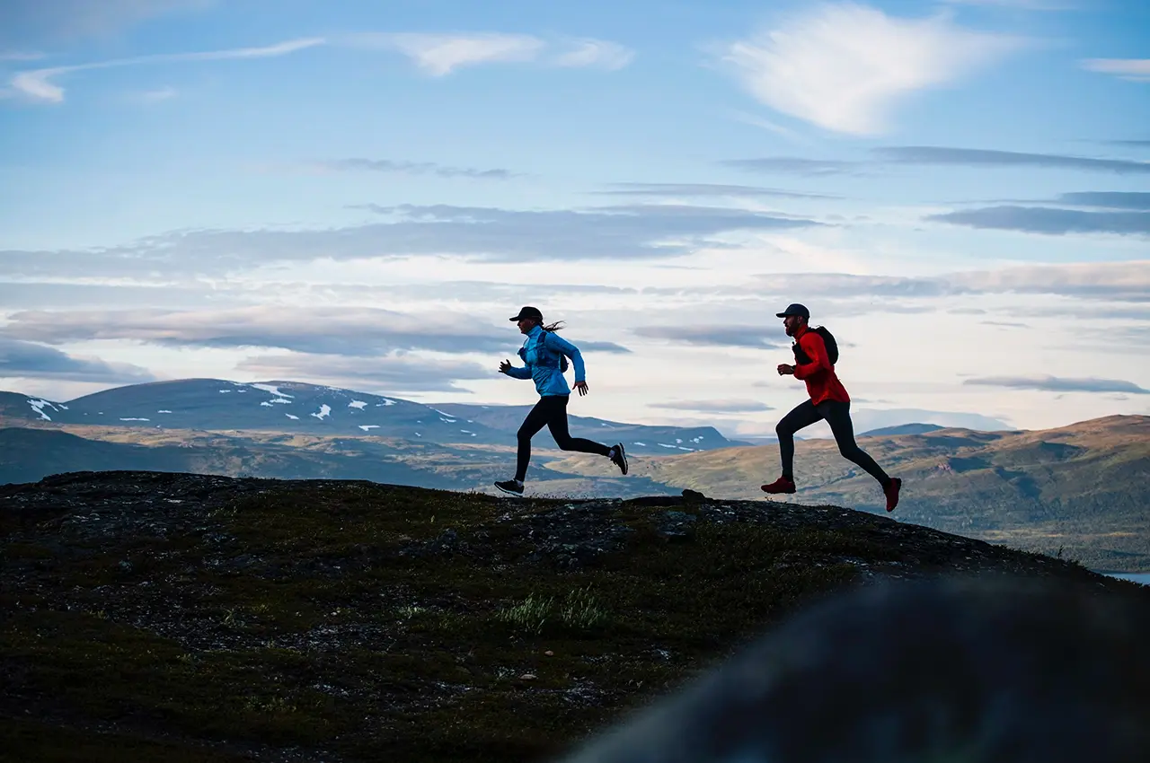 running trail run in the mountains. photo: Fredriksson M, swedishlapland.