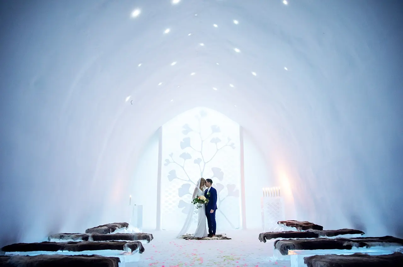 wedding-icehotell wedding at icehotell sweden
